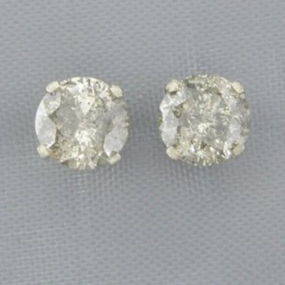 Salt & Pepper Diamond Stud Earrings